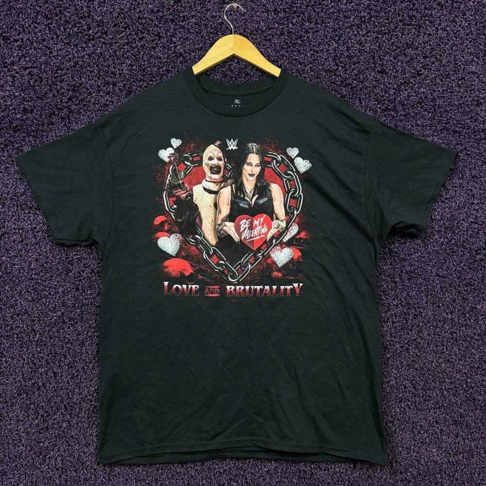 WWE Rhea Ripley x Terrifier Be My Valentine Rare T-Shirt Size Extra Large